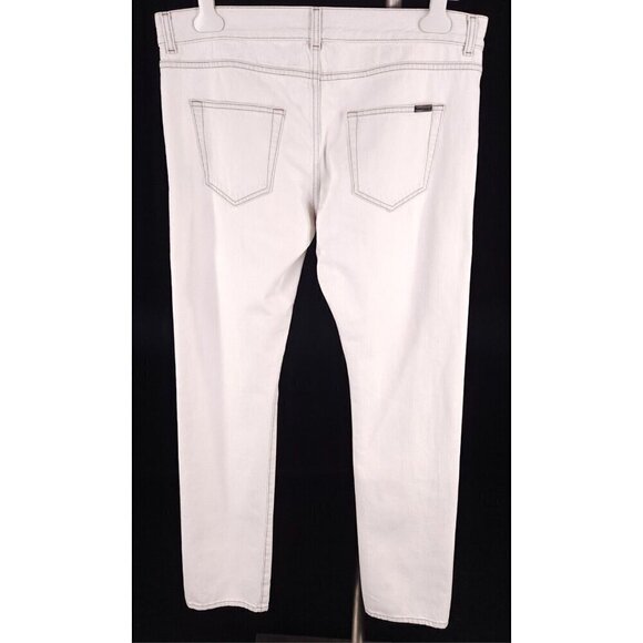 Saint Laurent Paris D18 M/SL-LW Jeans 34 Mens Off White Defect New - Picture 6 of 16